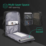 Mark Ryden Men Backpack Fit 17 inch Laptop USB Recharging Multi-layer Space Travel Male Bag Anti-thief Mochila