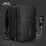 Mark Ryden Men Backpack Fit 17 inch Laptop USB Recharging Multi-layer Space Travel Male Bag Anti-thief Mochila